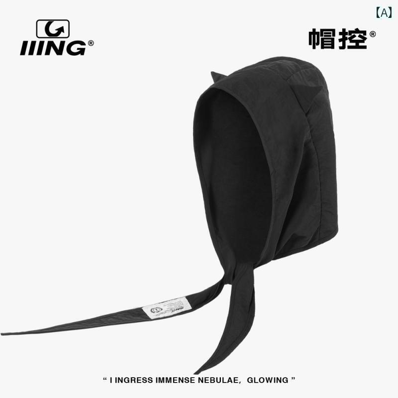 ターバン　帽子　スカーフ IIING 帽子 コントロール小 悪魔 ストラップ 付き ヘッド バンド 女性用 薄..