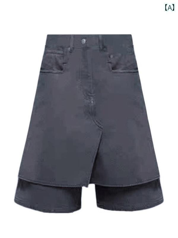 レディース　スカート　かわいい Bean Soup / グレー カジュアル スーツ スカート パンツ レディース aライン レイ ヤード ショーツ(4)