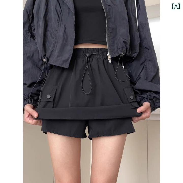 レディース　スカート　かわいい アメリカ ワークウェア 夏用の 女性用 ショート スカート 薄手 大きめ..