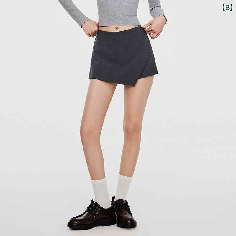 レディース　スカート　かわいい asomesome アメリカン スタイル ローウエスト ブラック スーツ ショート スカート レディース 春夏 ヒップ ラップ 露出 防止 パンツ カジュアル