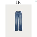 ストレート ジーンズ パンツ HR ヘレナ コットン フレンチ レトロ ストレート ハイウエスト スリム ファッション ロング パンツ レディース 春 ブルー ...