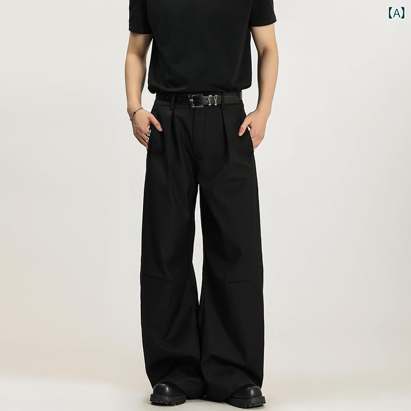 ストレート　ジーンズ　パンツ カー トン アメリカン プリーツ シミター パンツ メンズ レディース レトロ ワイド レッグ ストレート カップル