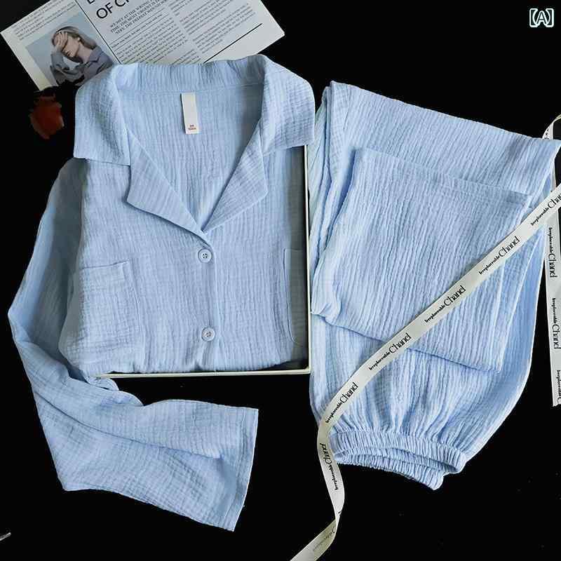 レディース シャツ カジュアル の パジャマ レディース 綿 春秋 長袖 ズボン 夏 エアコン ルーム ベビー コットン ホーム 服 スーツ