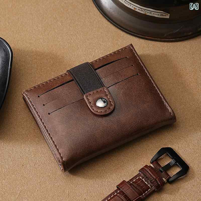 マネー　クリップ　財布 の レトロ カードホルダー 革 質感 薄型小銭入れ 韓国 ミニ 高級 マルチ カード 収納 バッグ