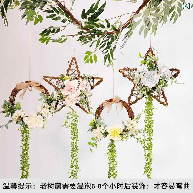 装飾　飾り　ディスプレイ 北欧の 田園 風の さわやか 花 飾り 植物 フェイク タッセル 吊り下げ ショーウィンドウの 壁