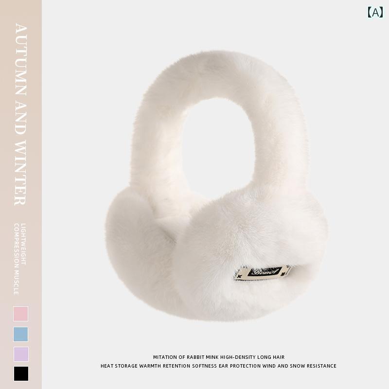 耳あて　イヤーマフ　かわいい 冬用 女性用 かかし型 イヤーマフ スタイル ベルベット 素材の 厚手で ..