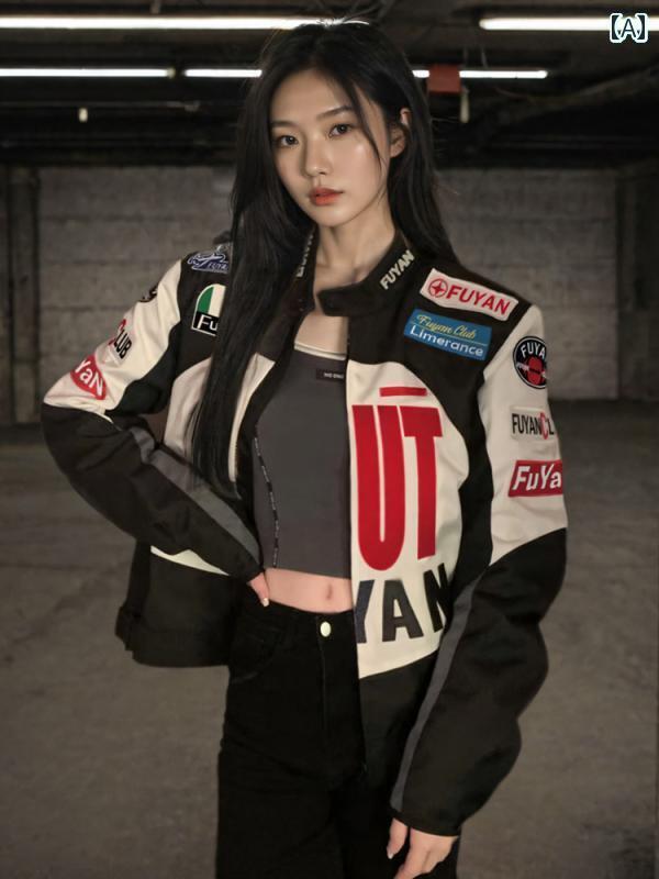 カップル　ユニセックス　ウェア クン バイ レーシング ライディングスーツ バイク ジャケット レディ..