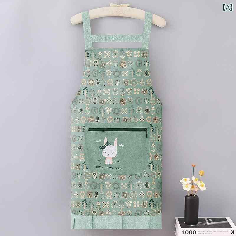 エプロン　レディース　おしゃれ キャンバス キッチン 調理 エプロン ノースリーブ サスペンダー 韓国 ファッション 作業 耐摩耗 通気性 綿布 働く レディース スタイル