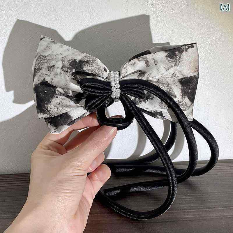 アクセサリー ピン ヘア チャイナ風 クリップの 弓の リボンの サメの クリップ 2025 高級 レトロ タッセルの ヘア ピン