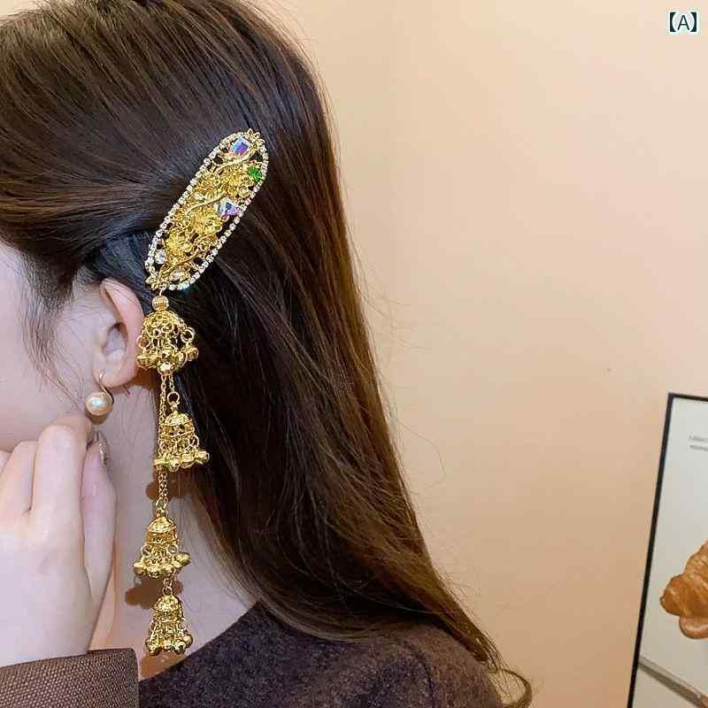 アクセサリー タッセル ピン ホット セラーの 頑丈な ベル タッセル Yi Mengling 同じ ヘア ピン チャイナ風 アクセサリー エスニックの 高級