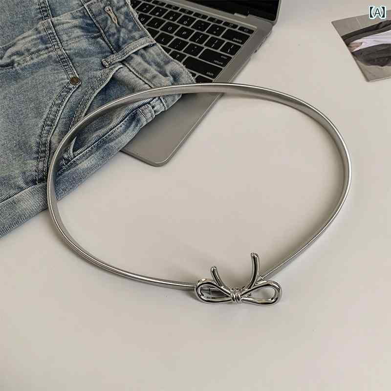 レディース　ベルト　チェーン ボヘミアン レトロ シルバーメタル バタフライ ウエスト チェーン ハイ..