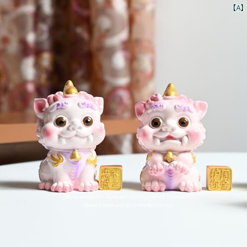 飾り 歴史 退屈だから 音楽を 聴く 小さい 獣を 置こう 中国 幸運を もたらす 手 描きの カラフルな 卓上 装飾品 ギフト