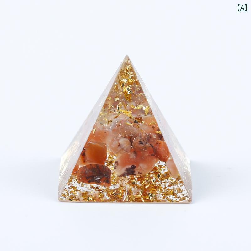 飾り 歴史 1 クリスタル 砕石 装飾品 ピラミッド 三角形 エポキシ 樹脂 デスク トップ 小さい ホリデーギフト 3 cm