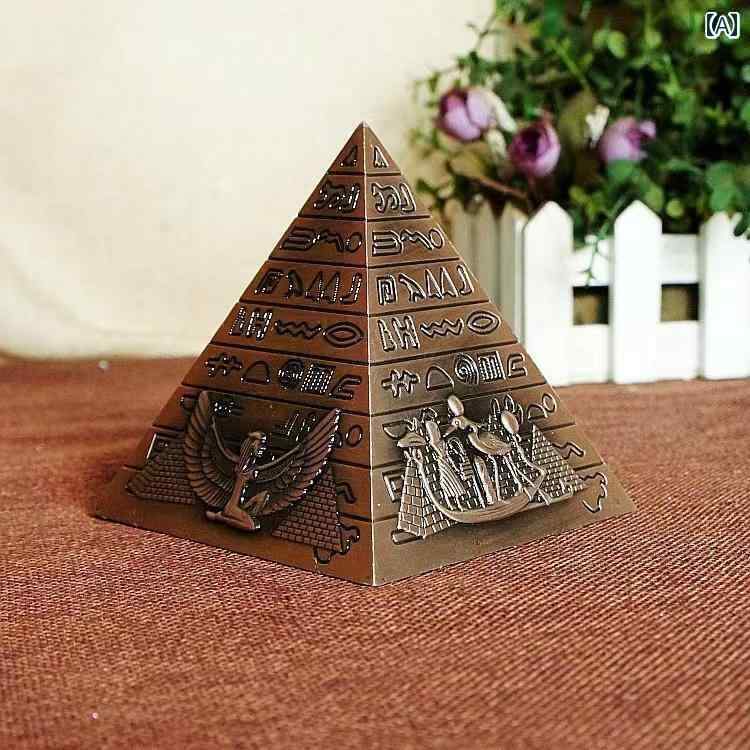 飾り 歴史 エジプトの ピラミッドの 装飾品 世界的に 有名な 建築 模型 金属製の お土産 おもちゃ 旅行用 貯金 箱の ギフト