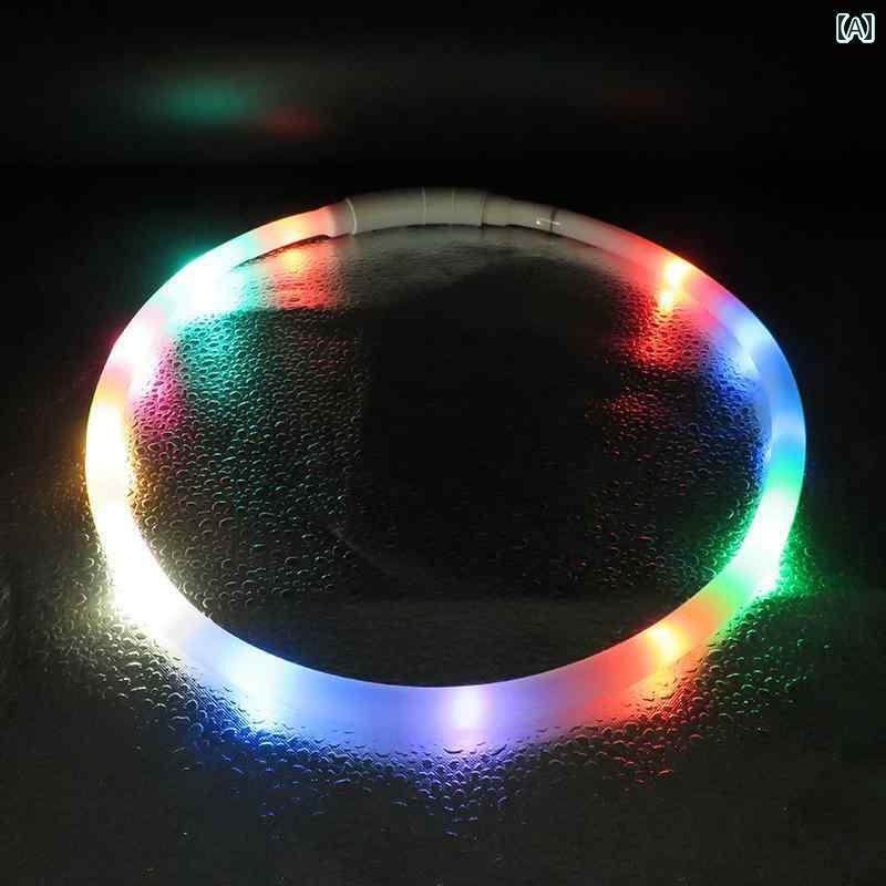 わんちゃん　首輪　ライト 犬用 発光 首輪 カラフル 大型 中型 小型 テディ ゴールデンレトリバー LED ..