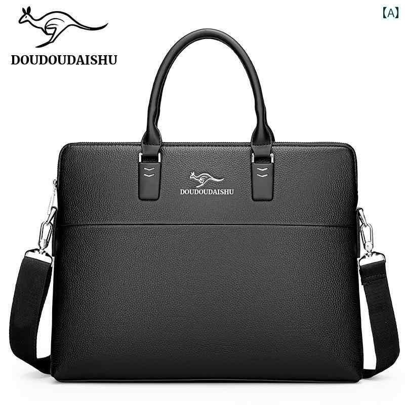 ケース　革　収納 メンズバッグ 革 ブリーフケース ハンドバッグ ショルダーバッグ メッセンジャーバッ..