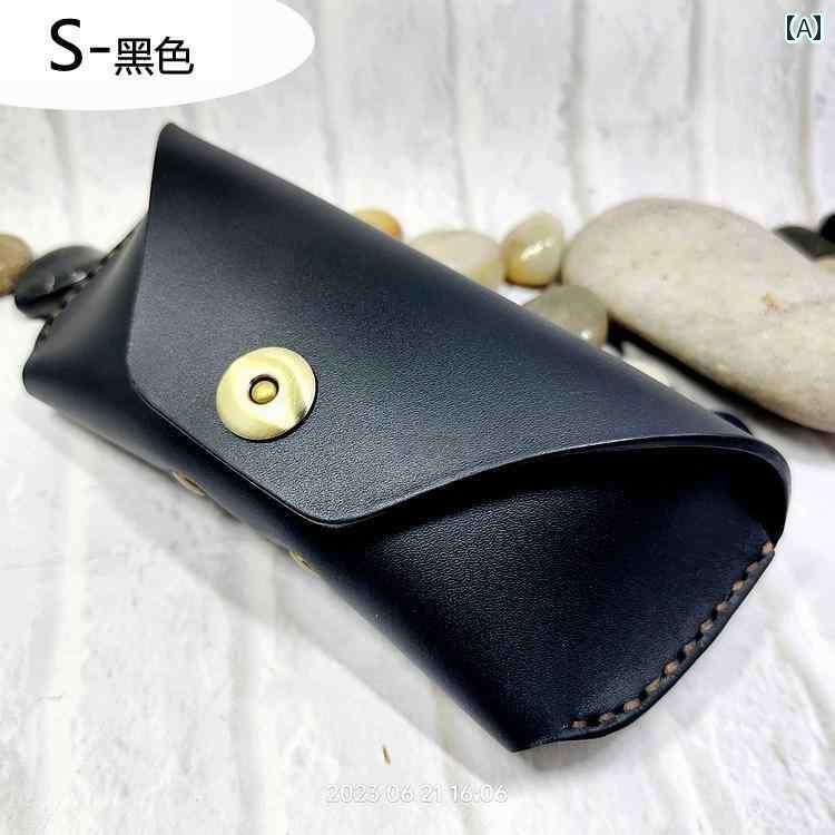 ケース 革 収納 吊り下げ ベルト 圧縮 防止 近視 サングラス ウエスト バッグ ボックス レザーケース 着用 革 牛革 製品 メンズ YJHD