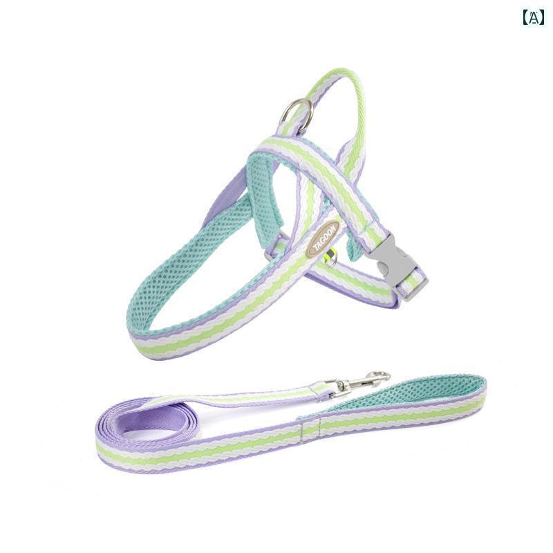 ハーネス　犬用　リード の 犬 牽引 ロープ 小型 犬と 中型 犬用 ビション ベスト 犬の 散歩 テディ 柴..