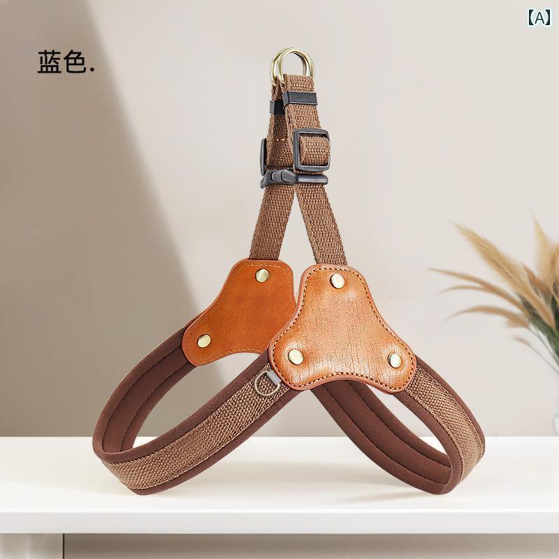 わんちゃん　ハーネス　かわいい 犬用 チェストハーネス 小型 犬 中型 牽引 ロープ コーギー 柴犬用 首..