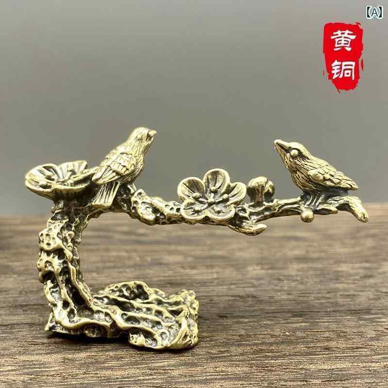 アンティーク　雑貨　DIY お 香 ペンダント 真鍮製 幸せの 眉毛 小さい 装飾品 カササギの 登り 梅 ペ..