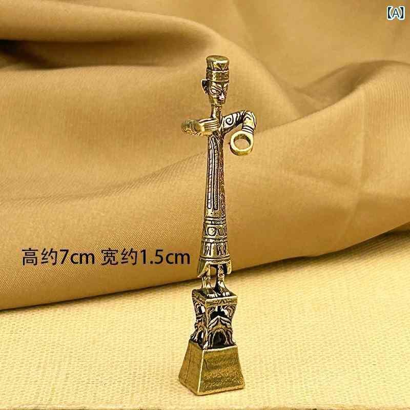 アンティーク 雑貨 DIY Sanxingdui 真鍮 装飾品 大きい 立ち 姿 長い 目の マスク 神 鳥の ギフト お土産 ホーム 家具