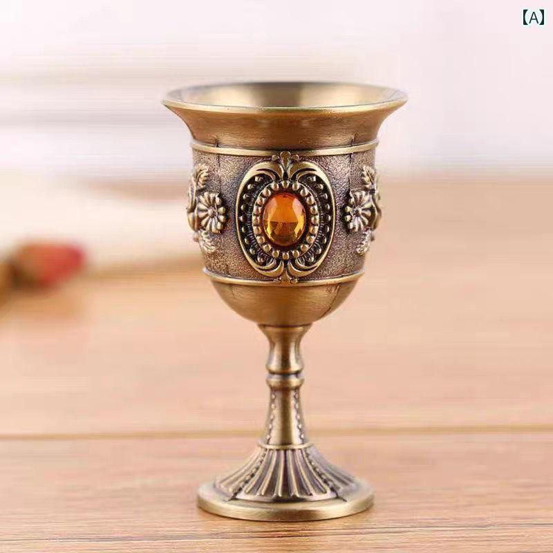 アンティーク　雑貨　飾り 水 注目 要素 ヴィンテージ 聖 杯 銅 銀 中世 オープニング カード 犠牲 儀..