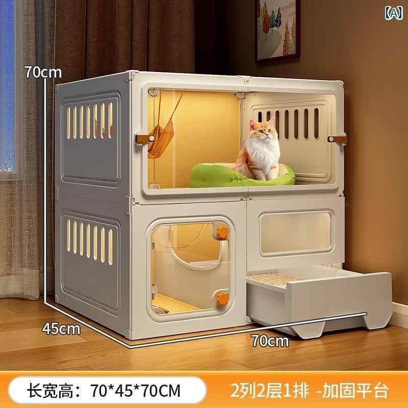 猫 トイレ ボックス 猫 ヴィラ トイレ 付き 統合型 屋内 ホーム 猫の 巣 ケージ ハウス 小型 キャビネ..
