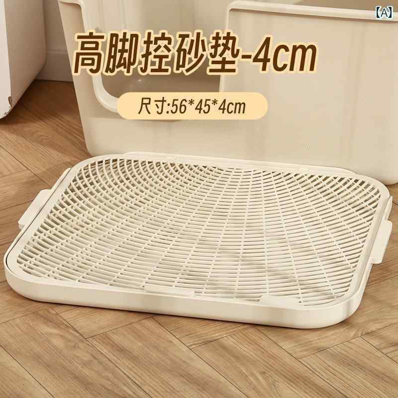 猫 トイレ ボックス 猫用 トイレ マット 砂 コントロール テーブル 二 重層 ペダル 式 猫 ボックス 飛 ..