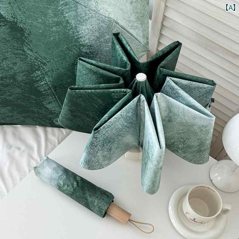 パラソル　日傘　傘 Haru Misty Forest 晴れと 雨の 傘 日焼け防止と UV カットの 二 重 目的 ポータブ..