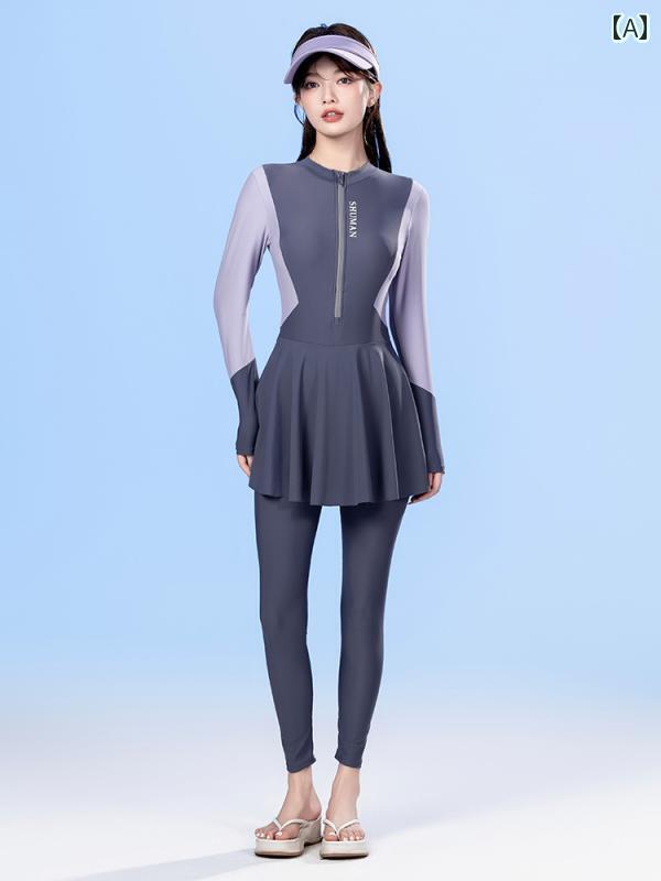 マリンスポーツ スーツ　水着 ウェットスーツ 女性 水着 2024 夏の 長袖 パンツ 日焼け防止 クラゲ ス..