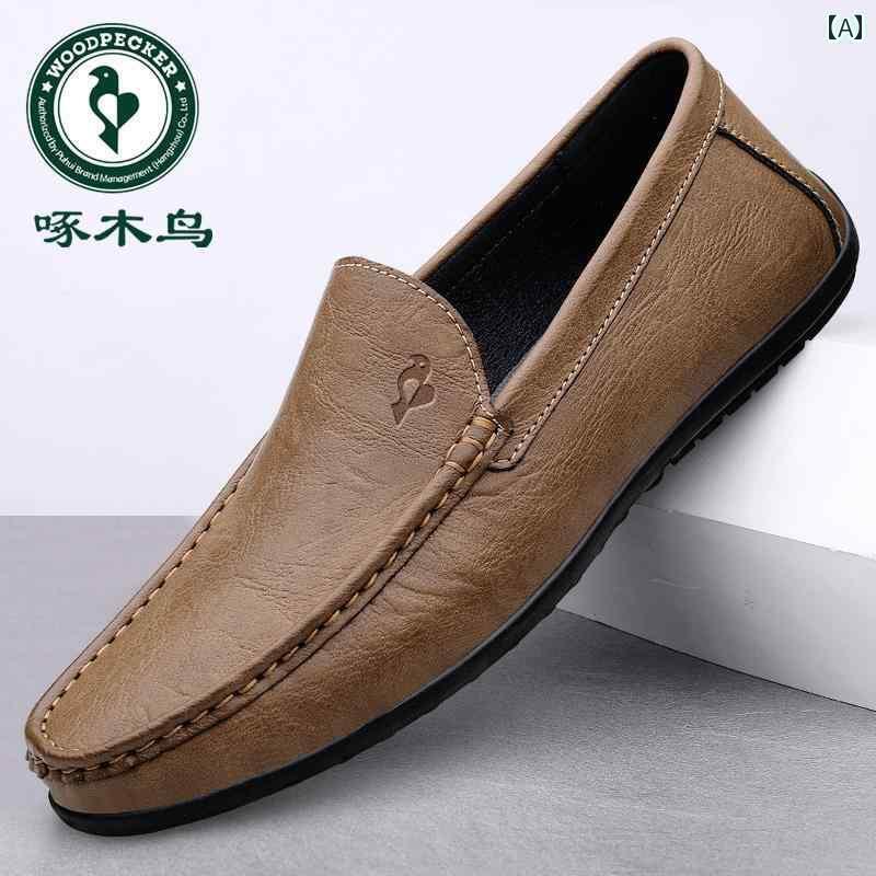ビジネス 革靴 シューズメンズ ウッドペッカー メンズシューズ 夏用 ソフトレザー ソフト ソール トゥ..