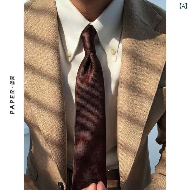 ネクタイ ビジネス　男性用 ビジネス 無地 スムース ツイル ポリエステル 矢印型 ネクタイ デイリー グループ 作業着 ウェディング 付添 人 男性