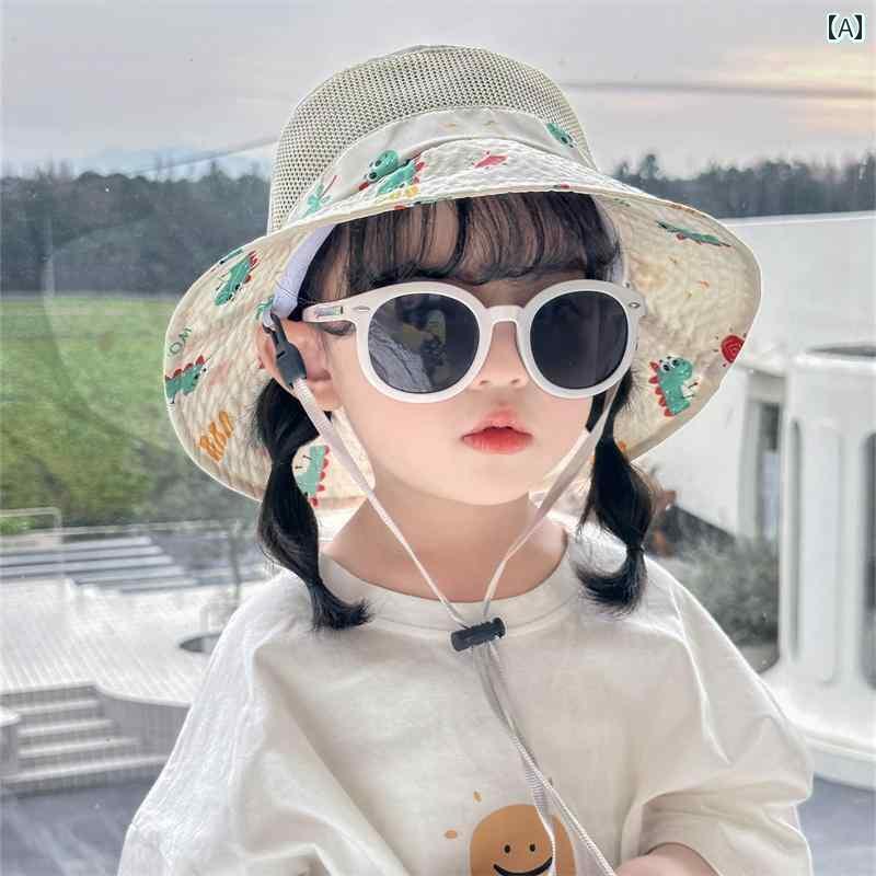 赤ちゃん　帽子　ベビー 子供用 ベビー フィッシャーマン ハット 夏用 男の子と 女の子用 サンハット な ネット 風 かわいい