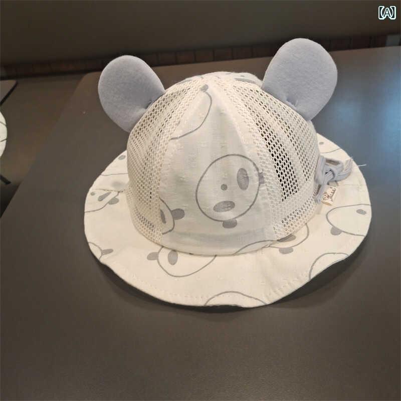 赤ちゃん　帽子　ベビー ベビー フィッシャーマン ハット 男の子と 女の子 赤ちゃんの 春と 夏 薄手 サ..