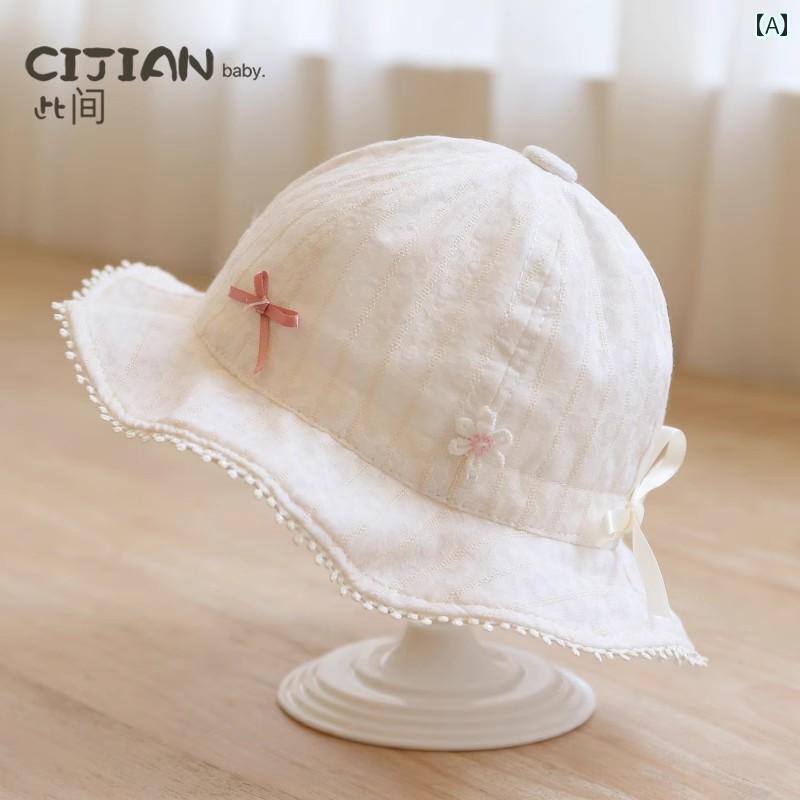 赤ちゃん用　帽子　かわいい ベビー 帽子 夏用 薄型 女の子用 サンハット フィッシャーマン ハット 新..