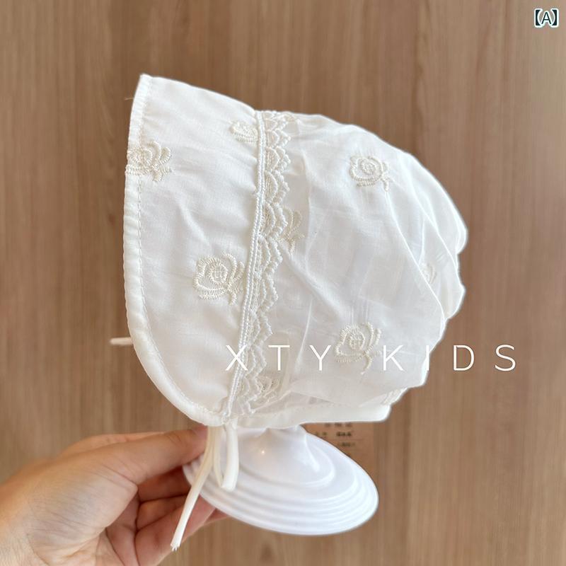 赤ちゃん用　帽子　かわいい 韓国 ベビー 帽子 夏用 薄型 メッシュ プリンセス 宮殿 風 サンハット おしゃれ 1ヶ月 女の子用