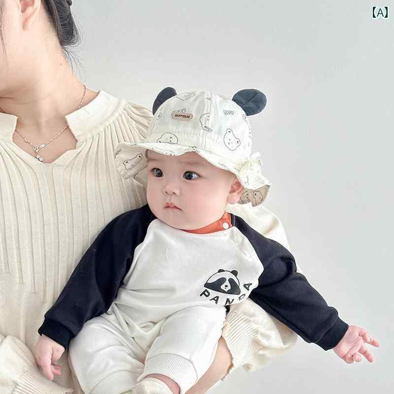 赤ちゃん用　帽子　かわいい ベビー 帽子 春秋 薄型 かわいい フィッシャーマン ハット 男の子と 女の..