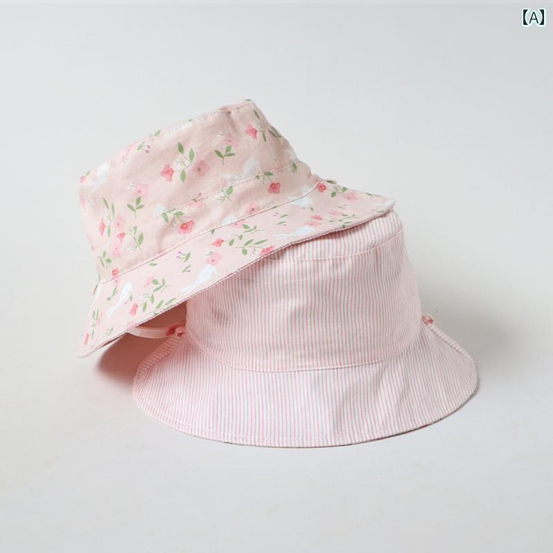 赤ちゃん用　帽子　かわいい ベビー ガールズ フィッシャーマン ハット 春秋 子供用 サンハット 女の子..