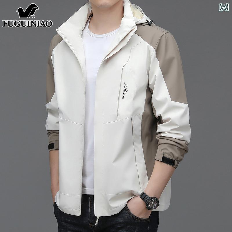アウター　ジャケット　メンズ Fuguiniao ジャケット メンズ スポーツ トップ 2024 秋 ファッション カジュアル 秋服