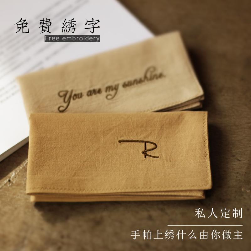 ハンカチ スカーフ モランディ ハンカチ 小さい さわやかで エレガントな 綿 吸汗性 刺繍 名 カップル メンズ レディースの 友人 ギフト