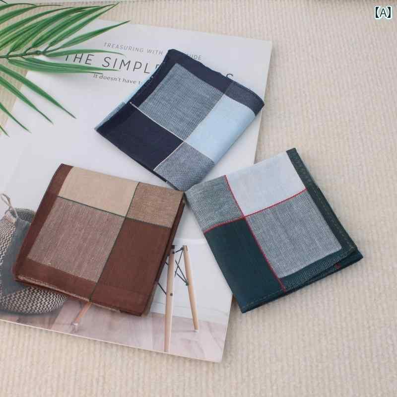 ハンカチ　ハンドタオル 高齢者用 ハンカチ メンズ 綿 極 薄 小 四角 タオル 古風 婦人用 機内 持ち込み 昔ながらの クラシック 懐かしい 吸汗