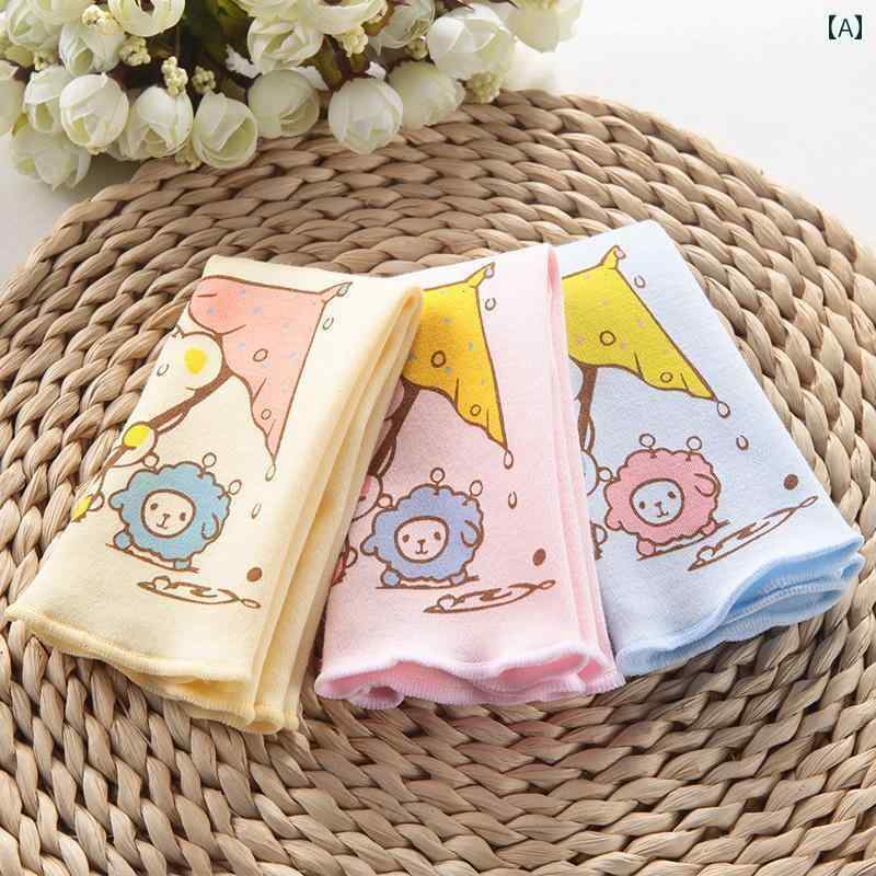 ハンカチ　ハンドタオル ベビー スクエアタオル 綿 薄手 新生児 フェイスタオル ハンカチ 子供用 唾液 スーパー ソフト