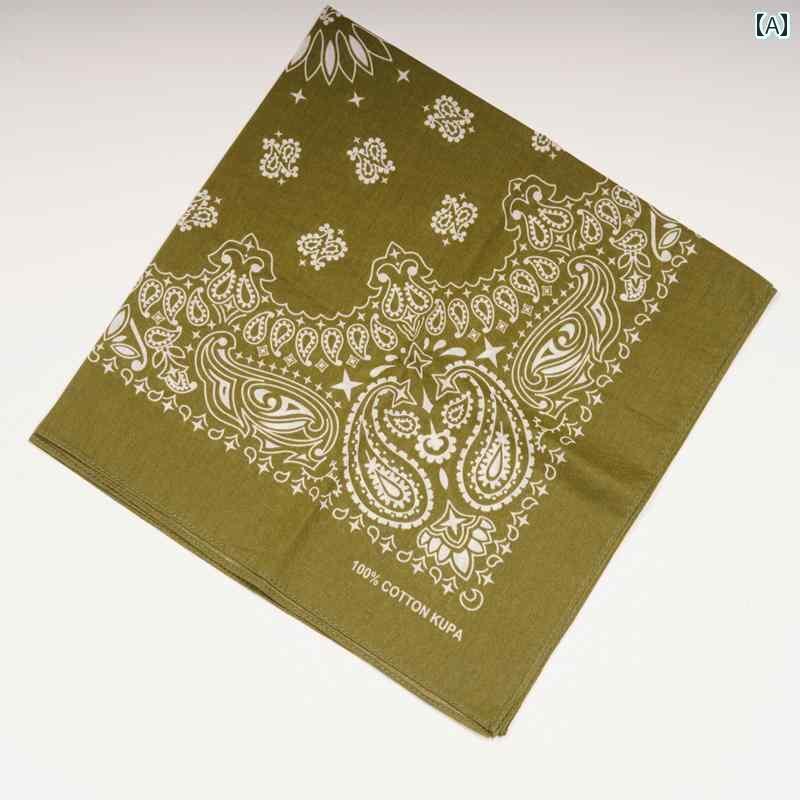 ハンカチ　ハンドタオル Kupa 55 cm 大きい ハンカチ コットン スクエア タオル 汗や ヒップ ホップ ハンカチを 吸収 し 持ち 運びに 便利な 綿 でんぷんなしで 柔らかい