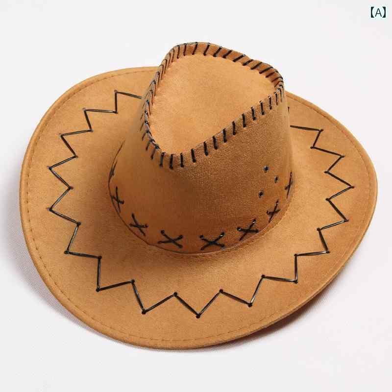 カウボーイ　レディース　帽子 子供服 ウエスタン カウボーイハット プレーリー サンハット メンズ レ..