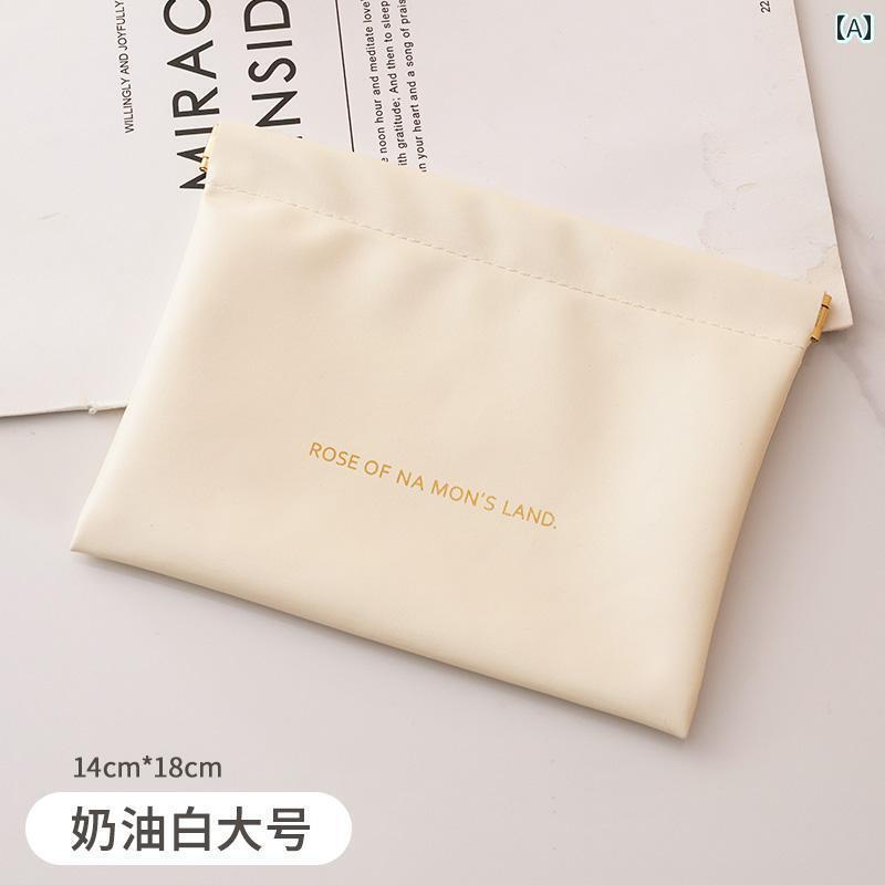 ポーチ　アクセサリー　収納 収納袋 口紅 化粧 品 分類 袋 携帯用 榴 散 弾 メガネ 自動 閉鎖 巾着袋