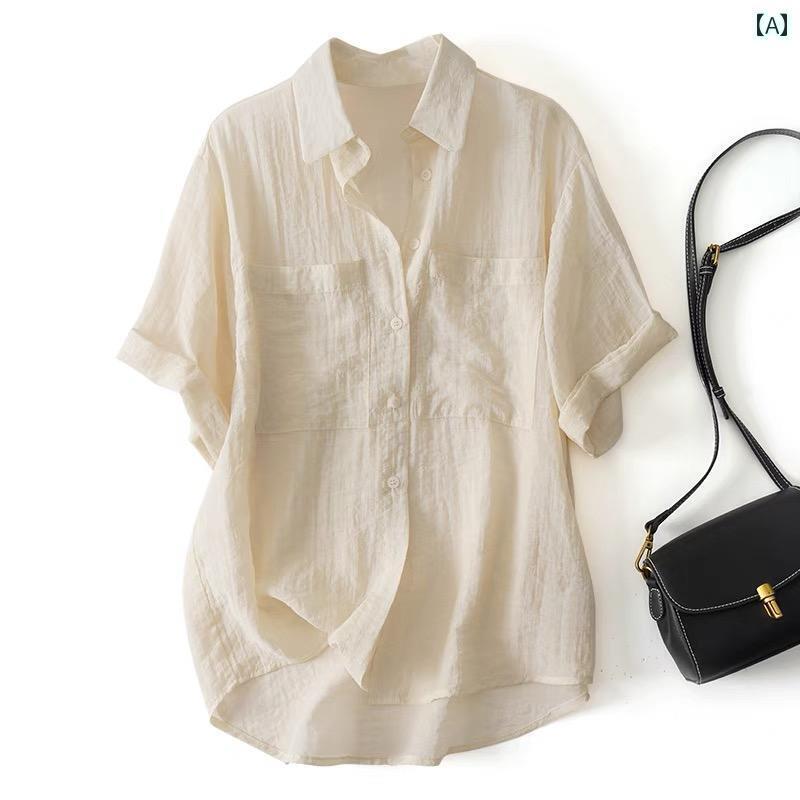 シャツワンピース レディース 杭 州の 高級 シャツ レディース マザー ドレス 半袖 小さい 夏の 襟 付..