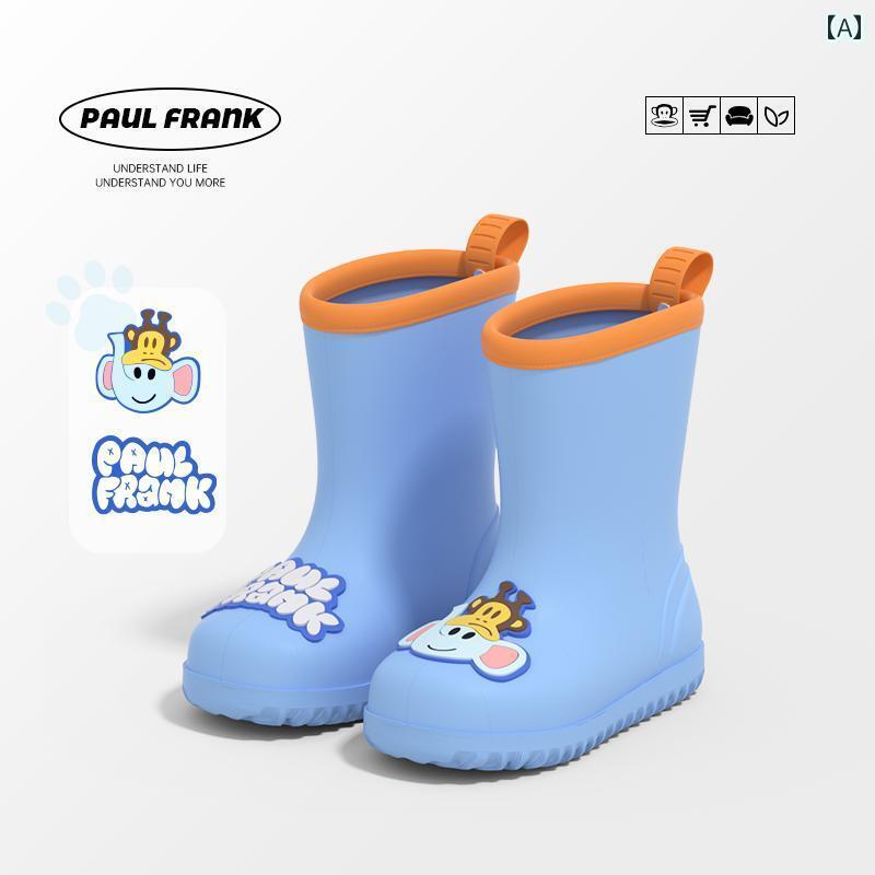子供用 長靴 ビッグ マウス モンキー 子供用 レインブーツ 男の子 学校 防水 滑り止め ベビー ウォーター シューズ メンズ(4)