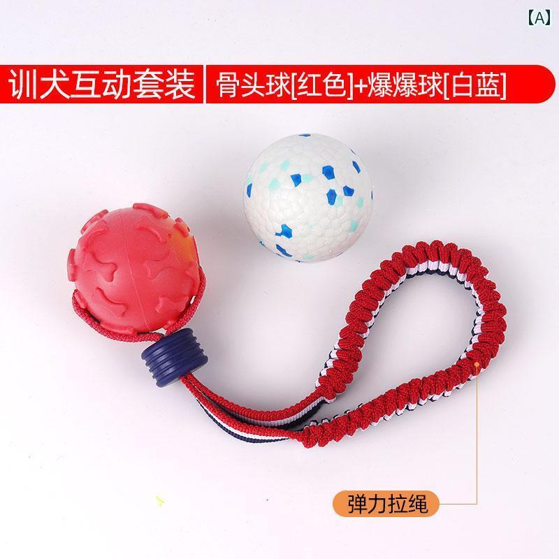 ワンちゃん　ペットグッズ 犬の おもちゃ ボール マリノア ゴールデンレトリバー 大型 犬 噛みつき 防止 インタラクティブ ジャー マン シェパード トレーニング ロープ 付き ペット 用品