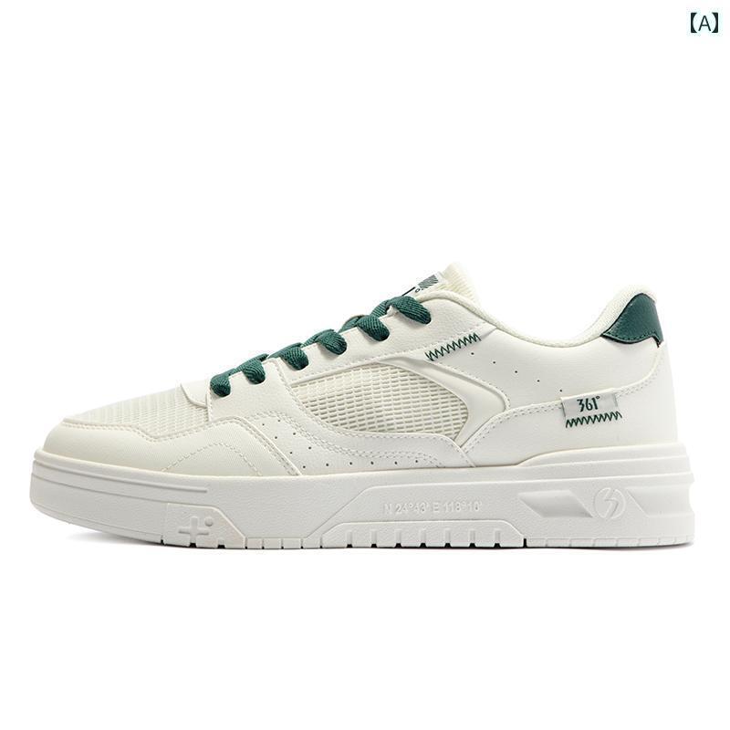 メンズ 白靴 スニーカー 361 メンズシューズ 夏用 スポーツ シューズ 2025夏 通気性 メッシュ カジュアル ホワイト メンズ
