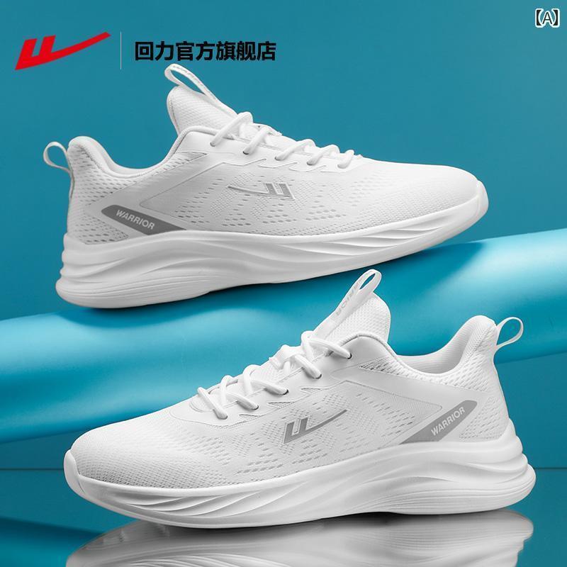 メンズ 白靴 スニーカー Warrior 旗 艦 店 スポーツ シューズ メンズ 2025 メンズシューズ 夏 通気性 軽量 衝撃 吸収 ランニング